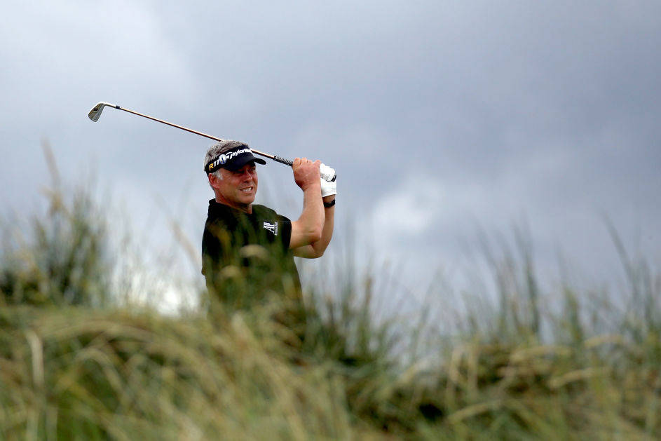Darren Clarke in action during The 140th Open.